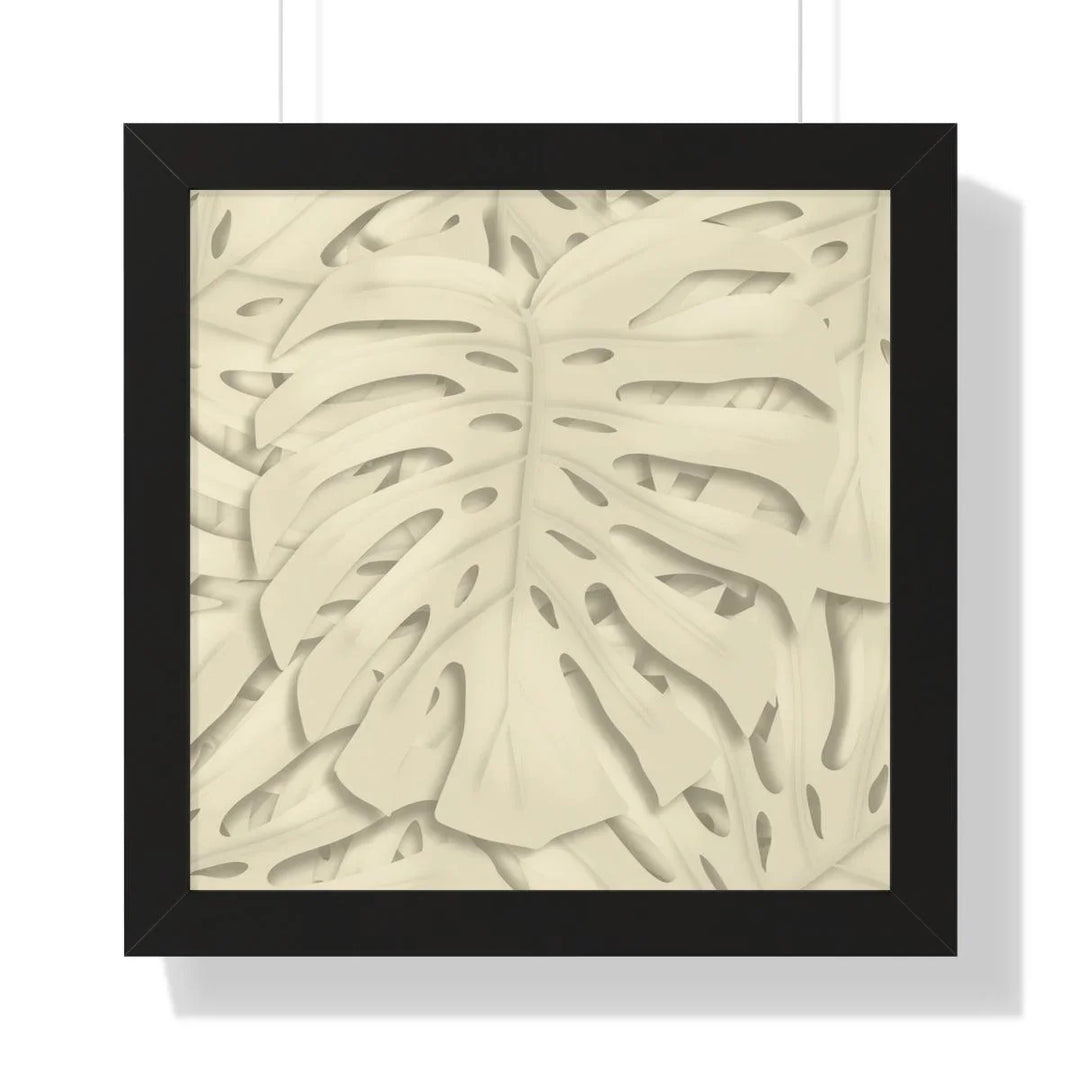 Soft Beige Monstera Framed Print, Poster, Laura Christine Photography & Design, Framed, Home & Living, Indoor, Paper, Posters, Laura Christine Photography & Design, laurachristinedesign.com