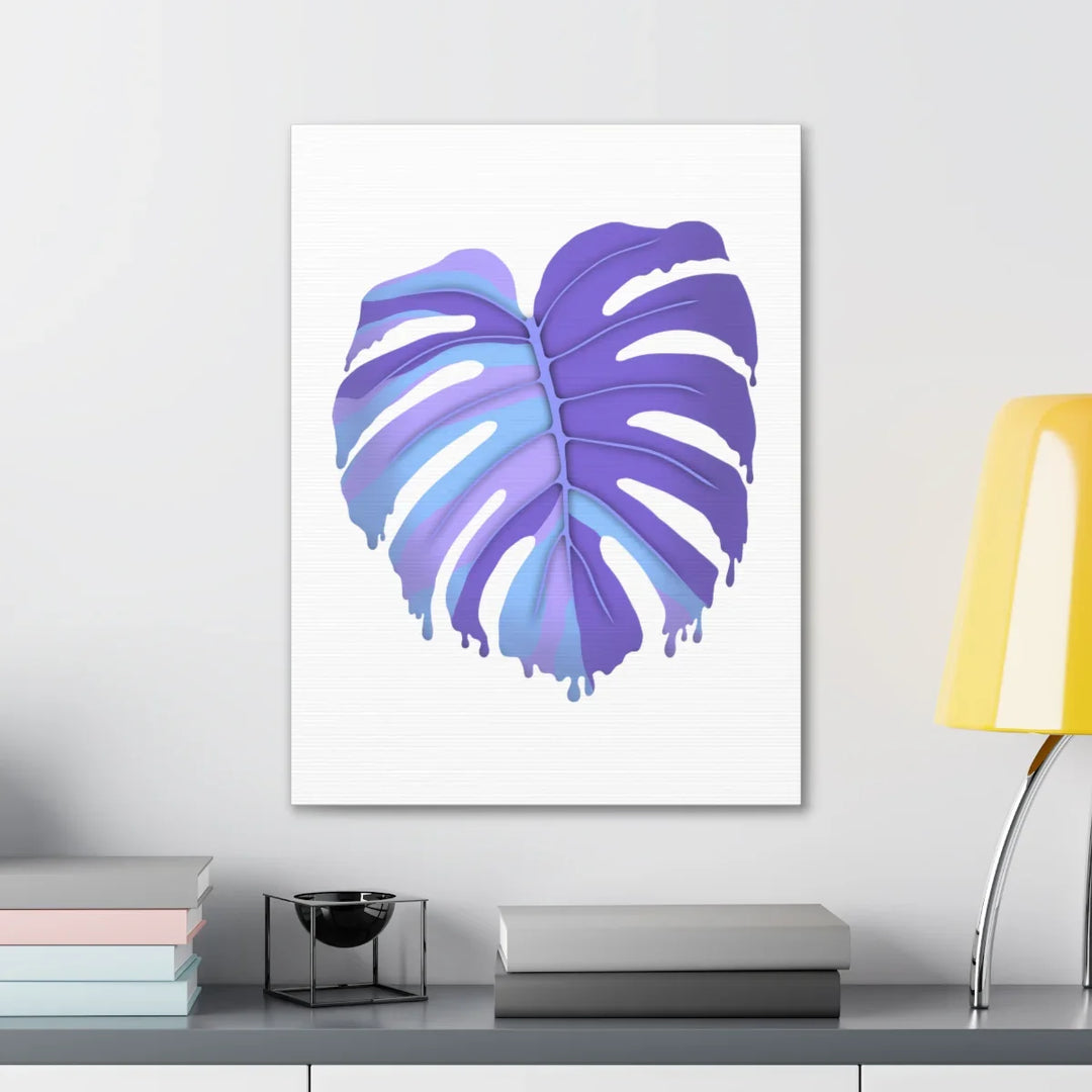 Purple Monstera Canvas - Modern Canvas Art Print | Botanical Wall Decor - Laura Christine Photography & Design