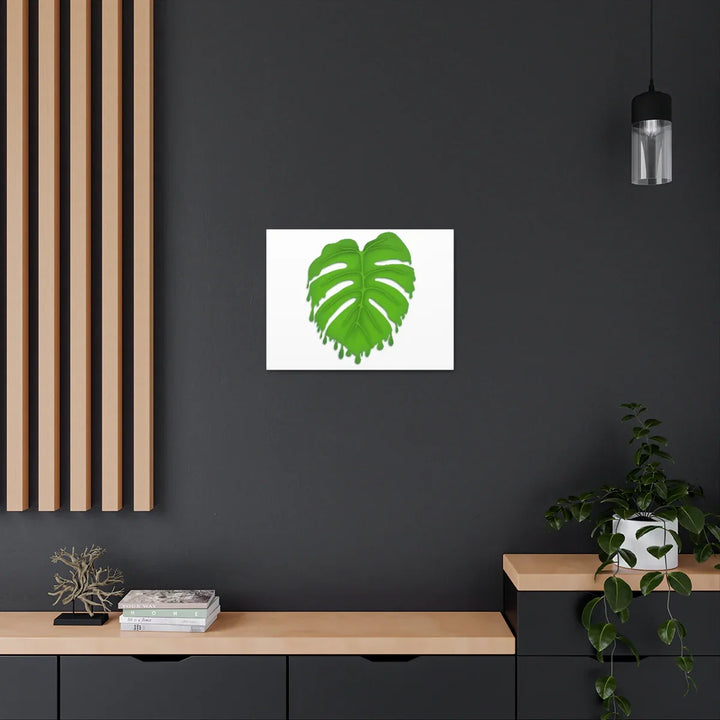 Melting Monstera Canvas | Large Botanical Canvas Art Print With Matte Finish