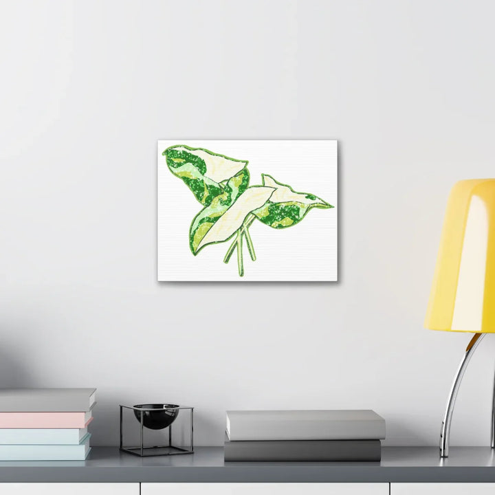 Marble Syngonium Canvas - Botanical Canvas Art Print | Durable Cotton Matte Finish - Laura Christine Photography & Design