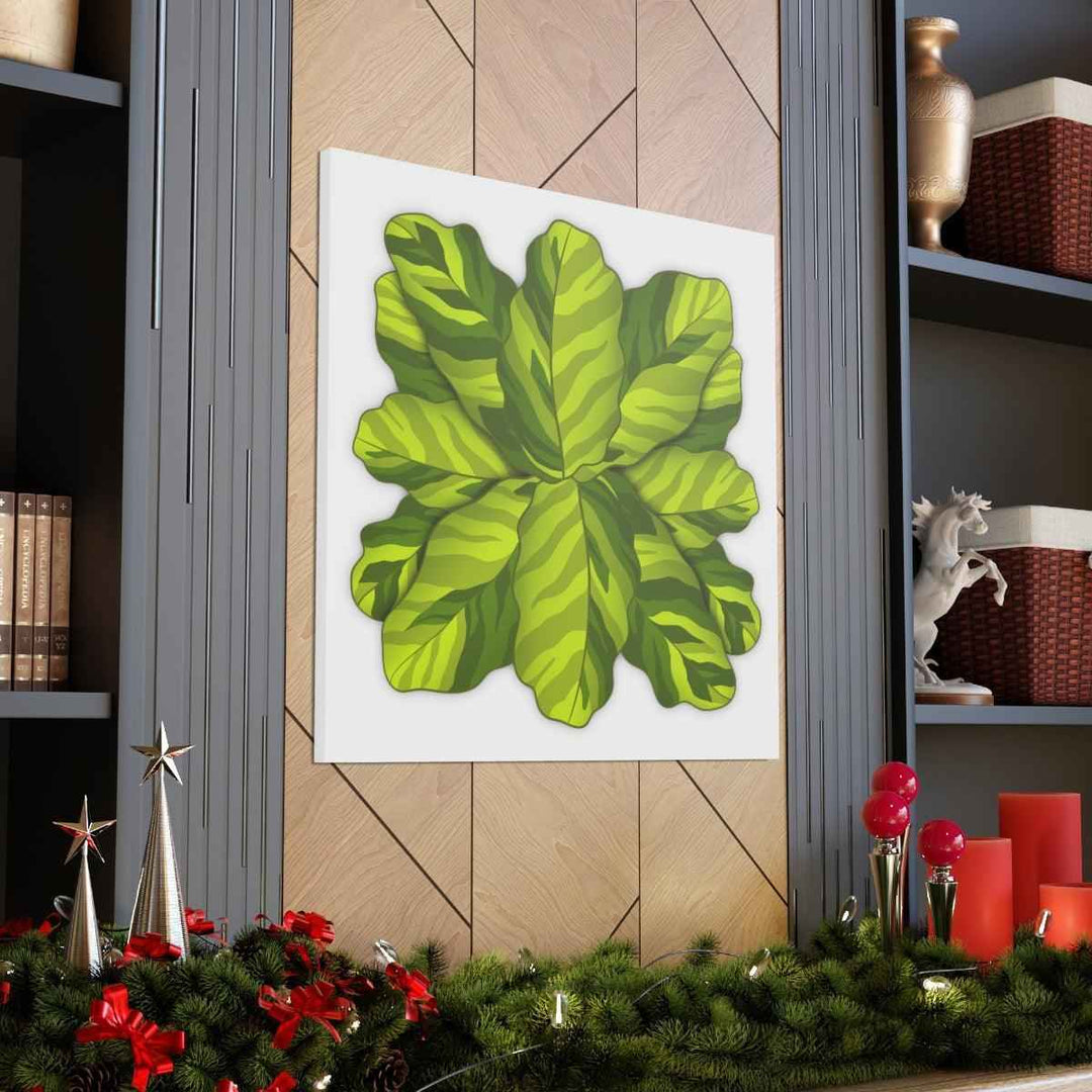 Calathea Yellow Fusion Canvas – Botanical Canvas Print With Unique Leaf Pattern Art