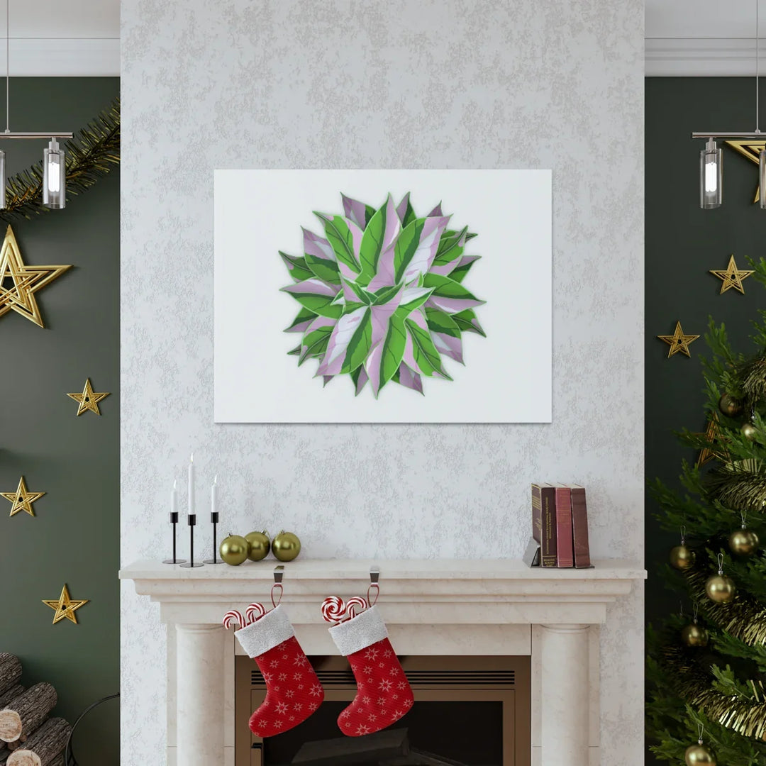 Tricolor Syngonium Canvas - Durable Canvas Art Print With Matte Finish & Botanical Design - Laura Christine Photography & Design