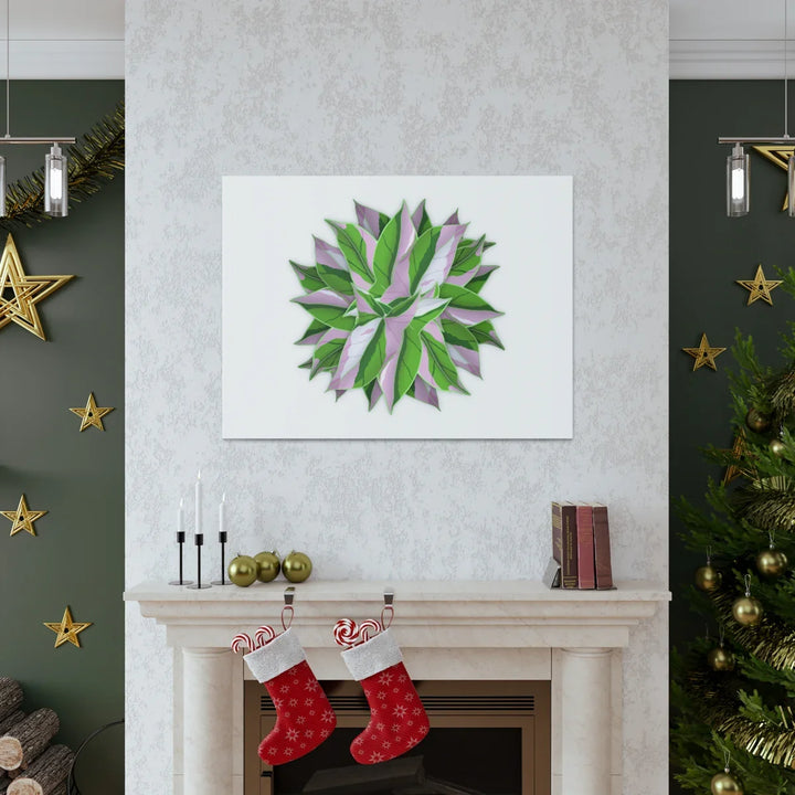 Tricolor Syngonium Canvas - Durable Canvas Art Print With Matte Finish & Botanical Design - Laura Christine Photography & Design