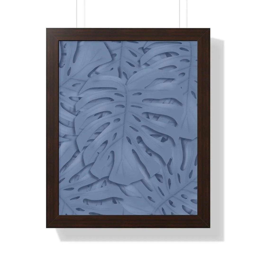 Slate Blue Monstera Framed Print, Poster, Laura Christine Photography & Design, Framed, Home & Living, Indoor, Paper, Posters, Laura Christine Photography & Design, laurachristinedesign.com