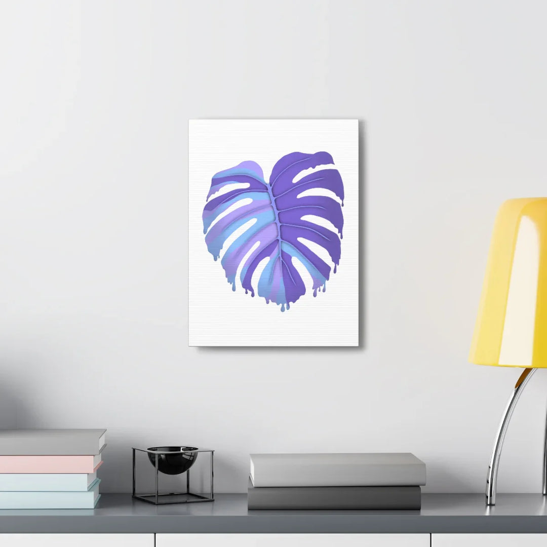 Purple Monstera Canvas - Modern Canvas Art Print | Botanical Wall Decor - Laura Christine Photography & Design