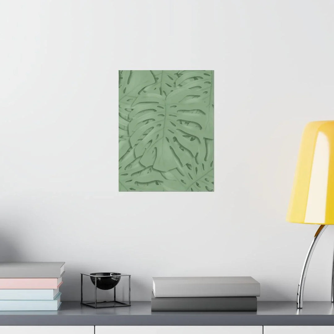 Deep Sage Monstera Pattern Print, Poster, Laura Christine Photography & Design, Back to School, Home & Living, Indoor, Matte, Paper, Posters, Valentine's Day promotion, Laura Christine Photography & Design, laurachristinedesign.com