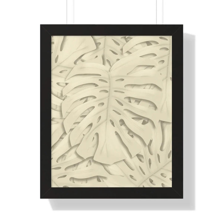 Soft Beige Monstera Framed Print, Poster, Laura Christine Photography & Design, Framed, Home & Living, Indoor, Paper, Posters, Laura Christine Photography & Design, laurachristinedesign.com