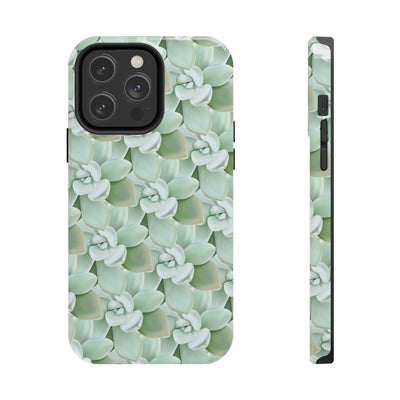 Pachyveria Haagei Succulent Pattern Phone Case, Phone Case, Printify, Accessories, Glossy, iPhone Cases, Matte, Phone accessory, Phone Cases, Samsung Cases, Laura Christine Photography & Design, laurachristinedesign.com