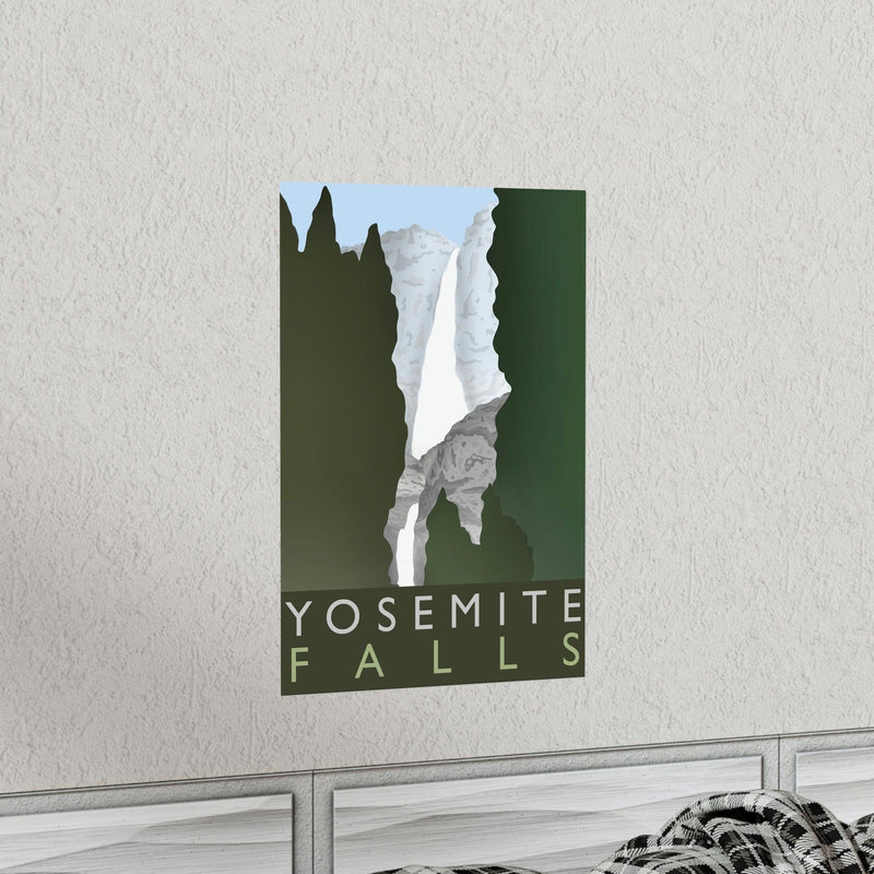 Yosemite Falls Minimalist Print, Poster, Printify, Back to School, Home & Living, Indoor, Matte, Paper, Posters, Valentine&