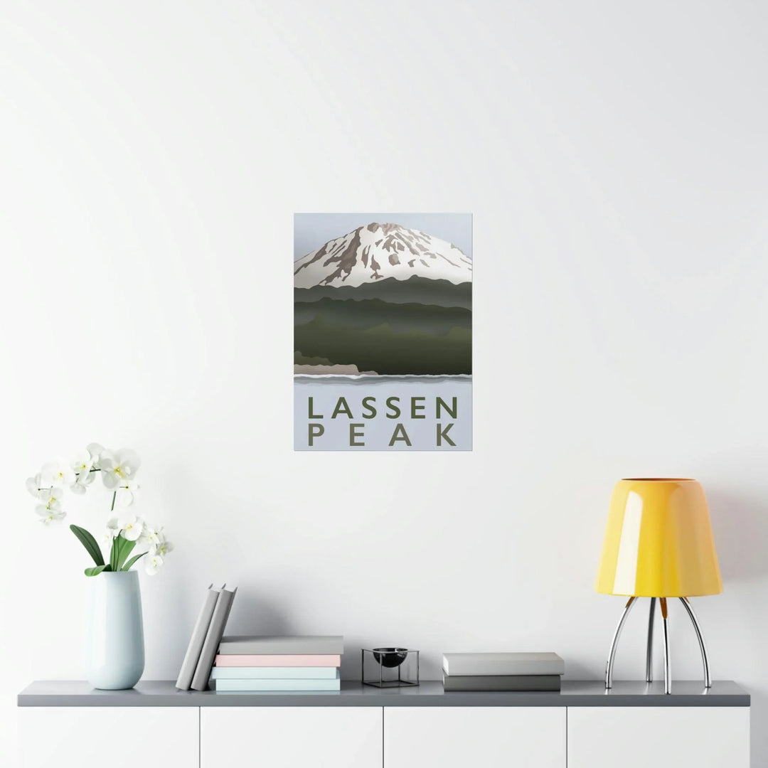 Lassen Peak Minimalist Print, Poster, Printify, Back to School, Home & Living, Indoor, Matte, Paper, Posters, Valentine's Day promotion, Laura Christine Photography & Design, laurachristinedesign.com