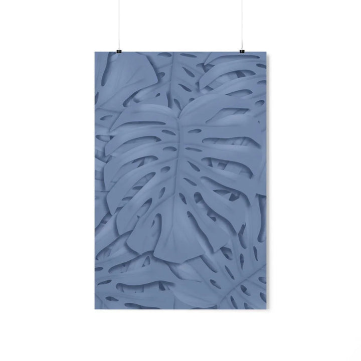 Slate Blue Monstera Print, Poster, Laura Christine Photography & Design, Back to School, Home & Living, Indoor, Matte, Paper, Posters, Valentine's Day promotion, Laura Christine Photography & Design, laurachristinedesign.com
