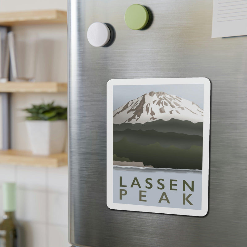 Lassen Peak Minimalist Magnet, Home Decor, Printify, Home & Living, Magnets, Magnets & Stickers, Valentine&