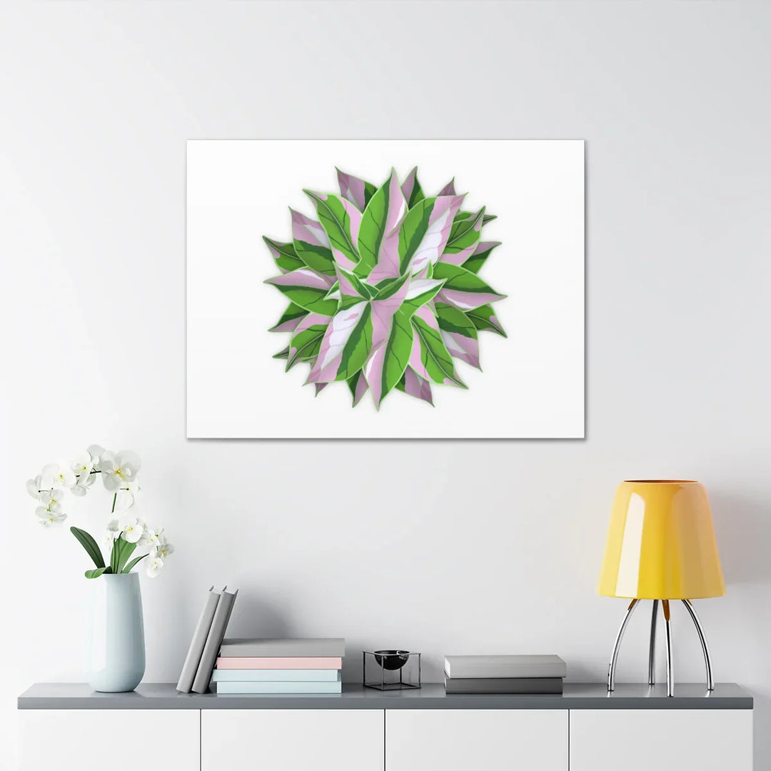 Tricolor Syngonium Canvas - Durable Canvas Art Print With Matte Finish & Botanical Design - Laura Christine Photography & Design