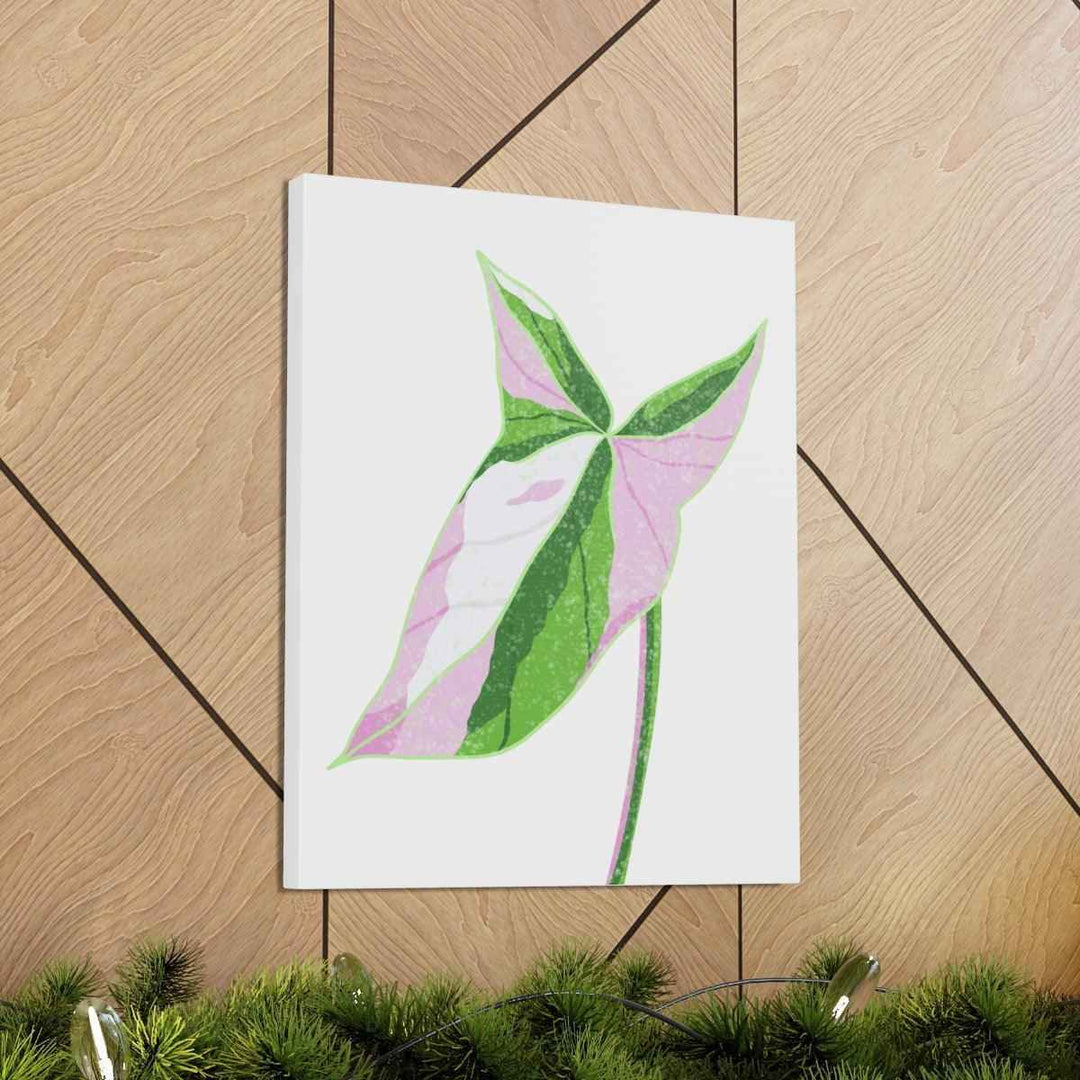 Syngonium Tricolor Canvas | Botanical Canvas Art Print With Matte Finish