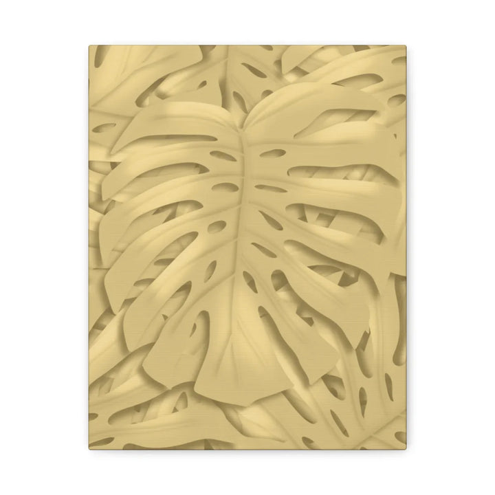 Golden Monstera Canvas - Indoor Wall Art | Durable Matte Finish Canvas Art Print