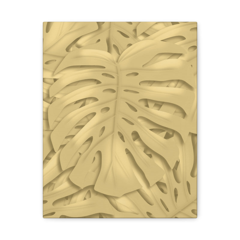 Golden Monstera Canvas