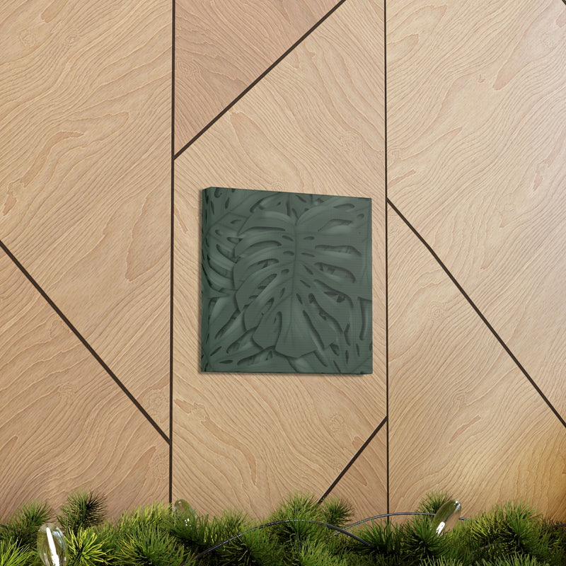 Deep Green Monstera Canvas