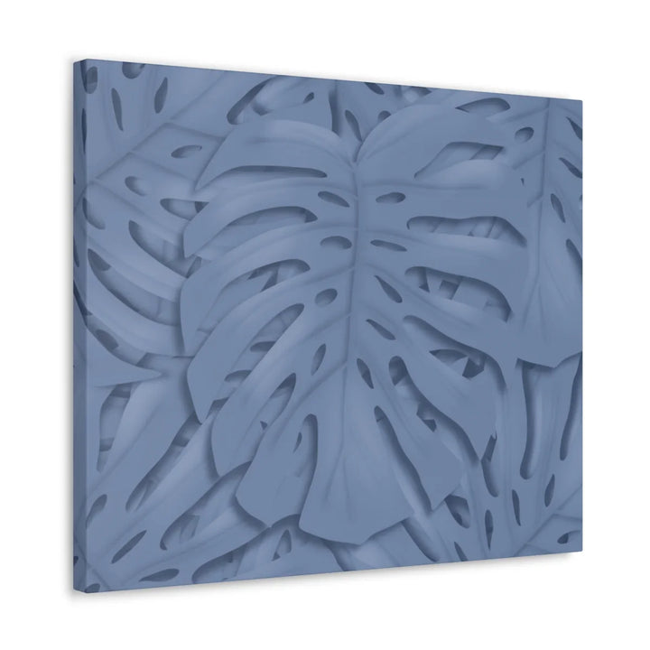 Monstera Canvas Art – Blue Monstera Print | Durable Matte Canvas Art Print