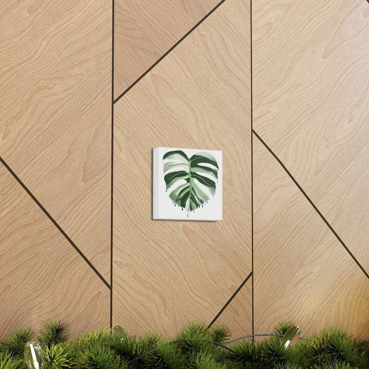 Melting Monstera Albo Canvas | Large Botanical Canvas Art Print With Matte Finish - Laura Christine Photography & Design