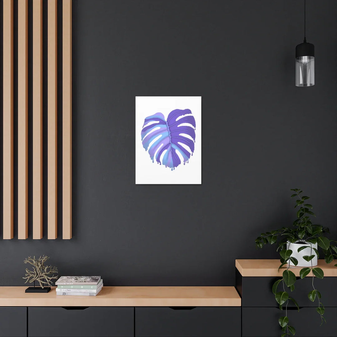 Purple Monstera Canvas - Modern Canvas Art Print | Botanical Wall Decor - Laura Christine Photography & Design