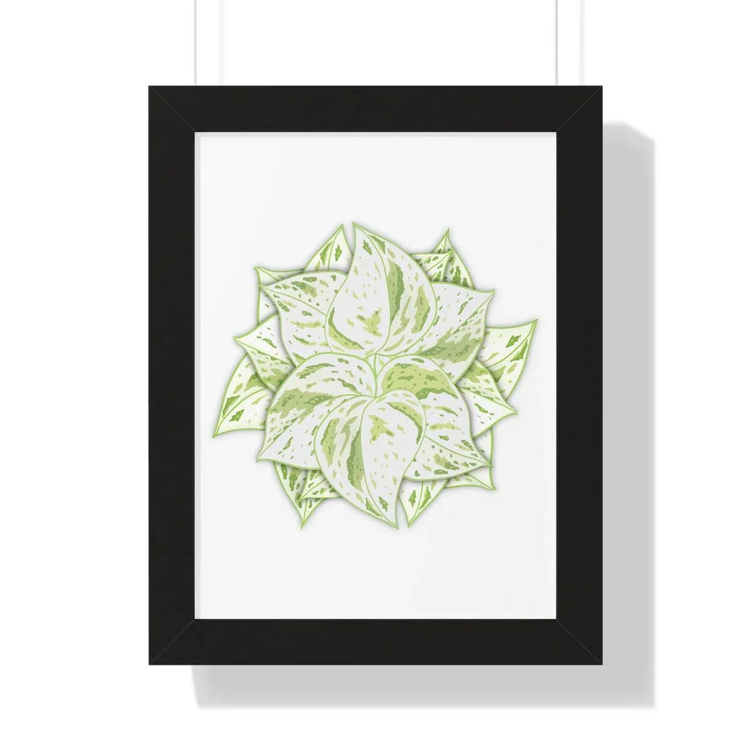 Snow Queen Pothos Framed Print, Poster, Laura Christine Photography & Design, Framed, Home & Living, Indoor, Paper, Posters, Laura Christine Photography & Design, laurachristinedesign.com