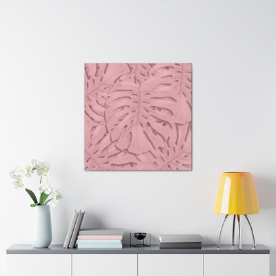 Soft Pink Monstera Canvas