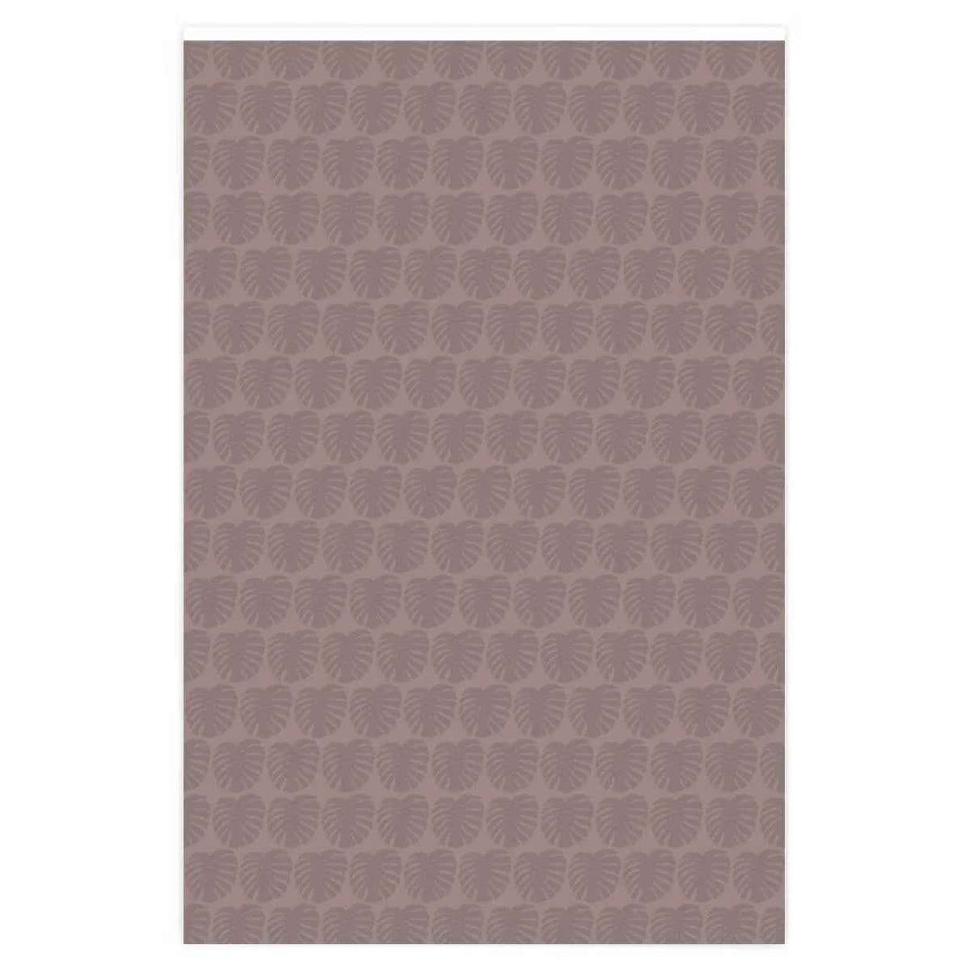 Monstera Wrapping Paper - Mauve Patterned Botanical Gift Wrap With Premium Gloss