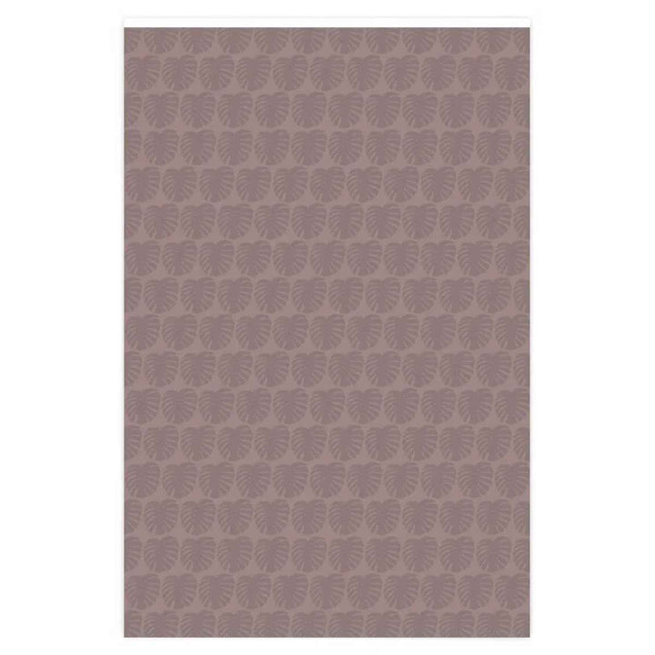 Monstera Wrapping Paper - Mauve Patterned Botanical Gift Wrap With Premium Gloss