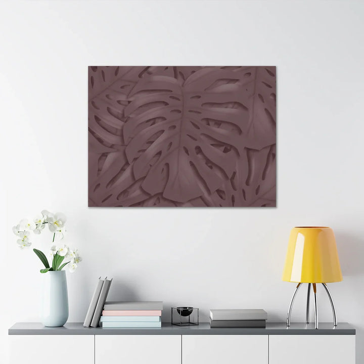 Monstera Canvas Art | Durable Matte Finish Canvas Art Print with Natural Leaf Hole Decor