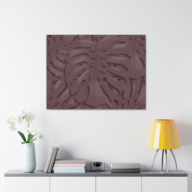 Merlot Monstera Canvas