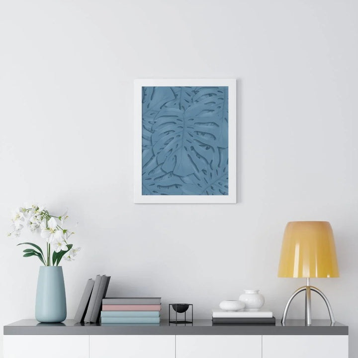 Cerulean Blue Monstera Framed Print, Poster, Laura Christine Photography & Design, Framed, Home & Living, Indoor, Paper, Posters, Laura Christine Photography & Design, laurachristinedesign.com
