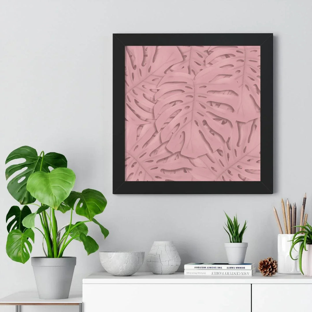 Soft Pink Monstera Framed Print, Poster, Laura Christine Photography & Design, Framed, Home & Living, Indoor, Paper, Posters, Laura Christine Photography & Design, laurachristinedesign.com