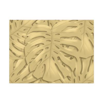 Golden Monstera Canvas