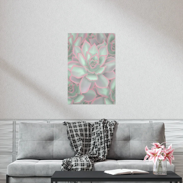 Echeveria Violet Queen Print – Succulent Wall Art | Botanical Poster on Museum-Grade Paper Unframed