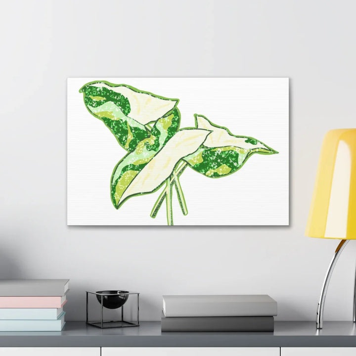 Marble Syngonium Canvas - Botanical Canvas Art Print | Durable Cotton Matte Finish - Laura Christine Photography & Design