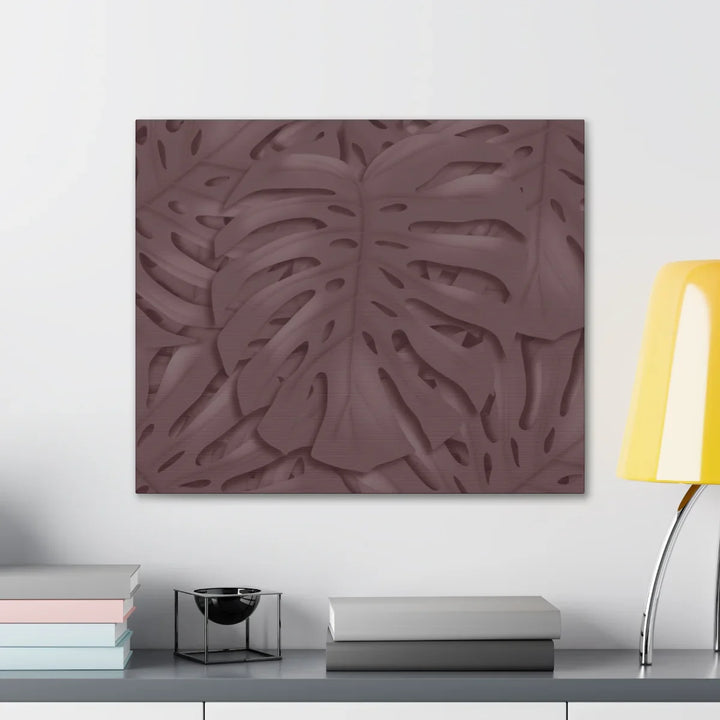 Monstera Canvas Art | Durable Matte Finish Canvas Art Print with Natural Leaf Hole Decor