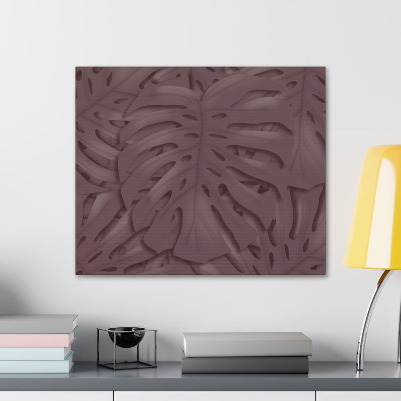 Merlot Monstera Canvas