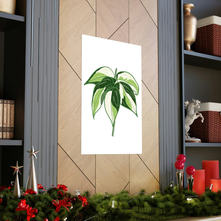 Philodendron Cream Splash Print – Variegated Philodendron Print on Museum Grade Paper Unframed