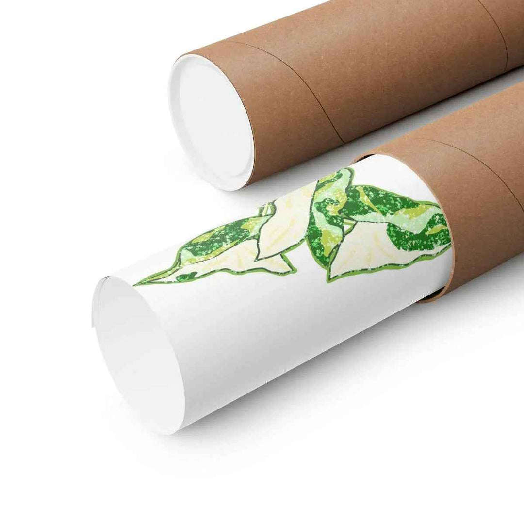 Marble Syngonium Print – Botanical Wall Art on Museum Grade Paper | Matte Finish Unframed