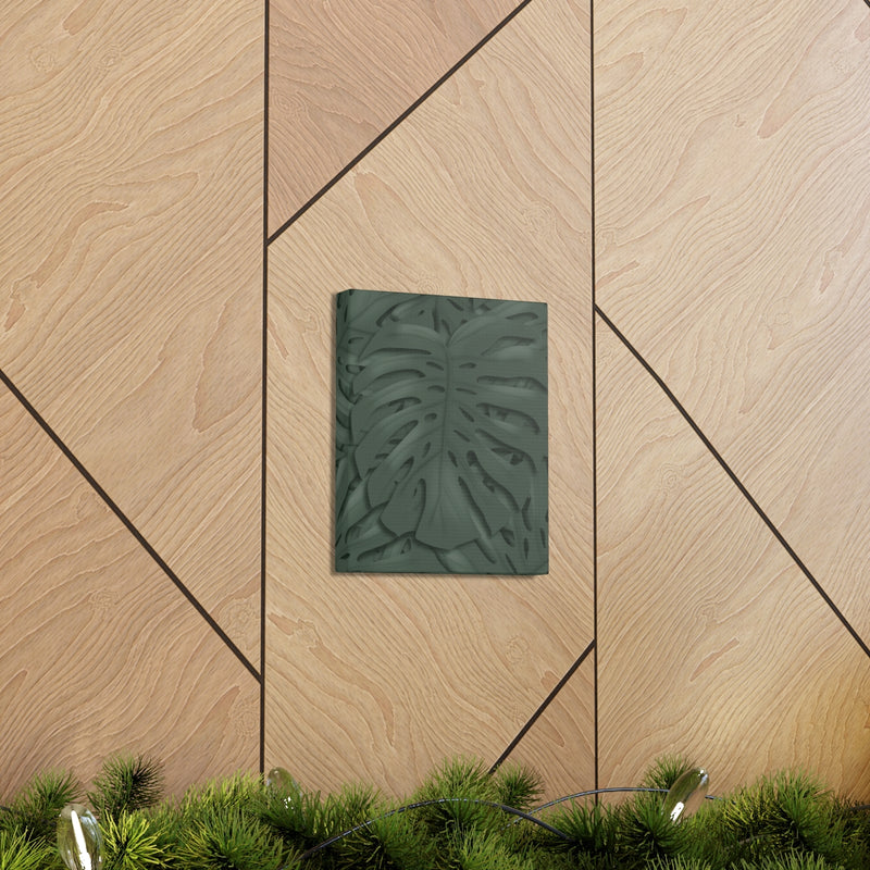 Deep Green Monstera Canvas