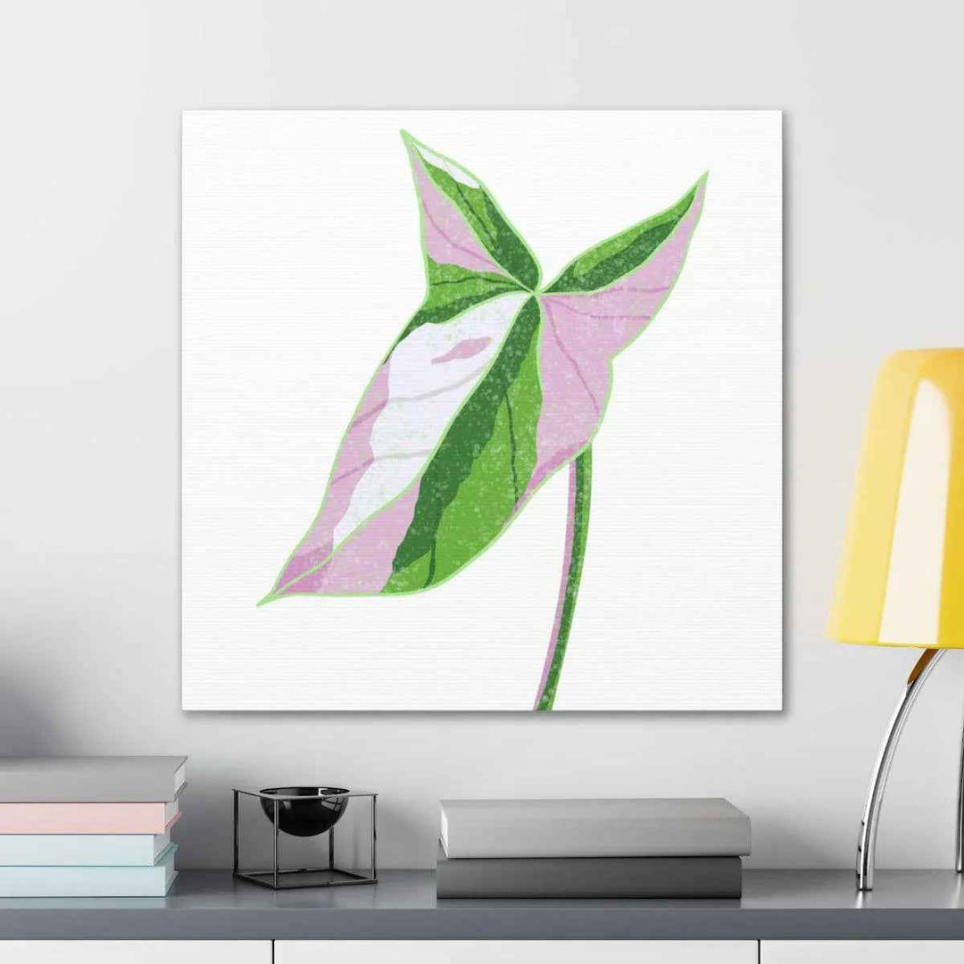 Syngonium Tricolor Canvas | Botanical Canvas Art Print With Matte Finish