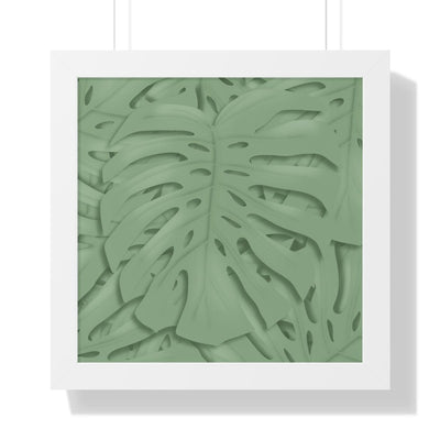 Deep Sage Monstera Framed Print, Poster, Laura Christine Photography & Design, Framed, Home & Living, Indoor, Paper, Posters, Laura Christine Photography & Design, laurachristinedesign.com