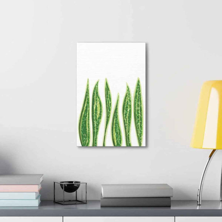 Snake Plant Canvas | Botanical Canvas Decor - Matte Finish Artwork for Living Room