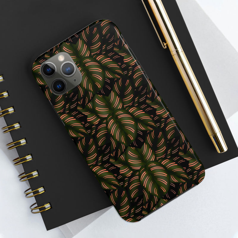 Calathea Pinstripe Phone Case, Phone Case, Printify, Accessories, Glossy, iPhone Cases, Matte, Phone accessory, Phone Cases, Samsung Cases, Laura Christine Photography & Design, laurachristinedesign.com