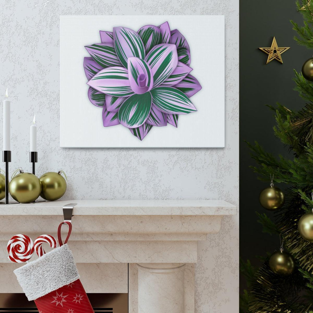 Tradescantia Nanouk Canvas – Botanical Canvas Art Print | Matte Finish Wall Decor - Laura Christine Photography & Design
