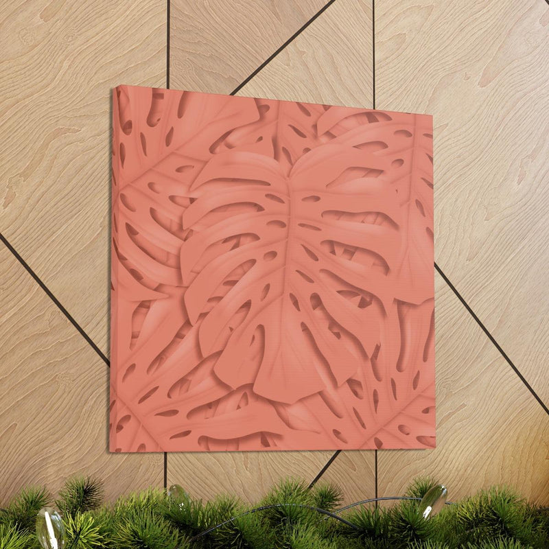 Coral Monstera Canvas, Canvas, Laura Christine Photography & Design, Art & Wall Decor, Canvas, Hanging Hardware, Home & Living, Indoor, Laura Christine Photography & Design, laurachristinedesign.com