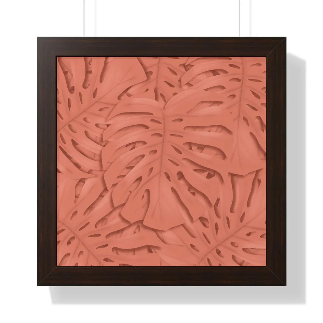 Coral Monstera Framed Print, Poster, Laura Christine Photography & Design, Framed, Home & Living, Indoor, Paper, Posters, Laura Christine Photography & Design, laurachristinedesign.com