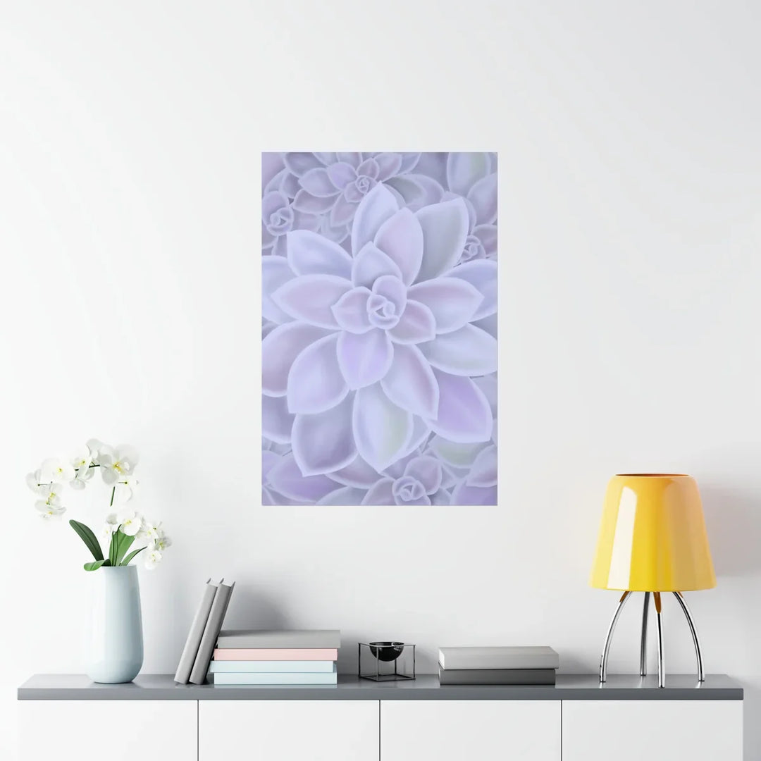 Graptopetalum Murasaki Print – Pastel Succulent Wall Art on Museum Grade Paper Unframed