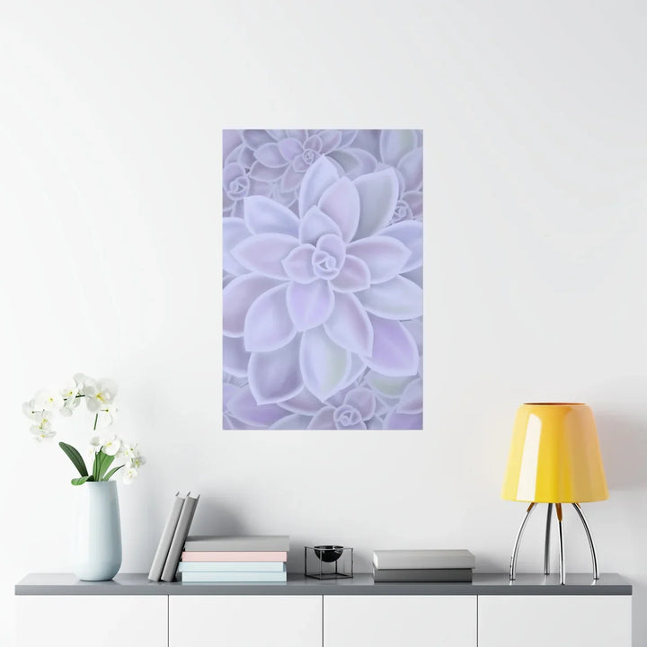 Graptopetalum Murasaki Print – Pastel Succulent Wall Art on Museum Grade Paper Unframed