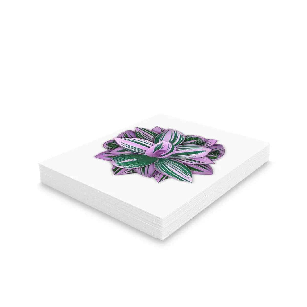 Tradescantia Nanouk Card – Floral Greeting Card with Colorful Variegated Foliage